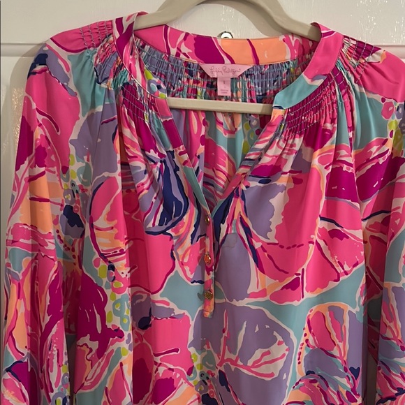 Lilly Pulitzer Silk Floral Blouse - Picture 4 of 8